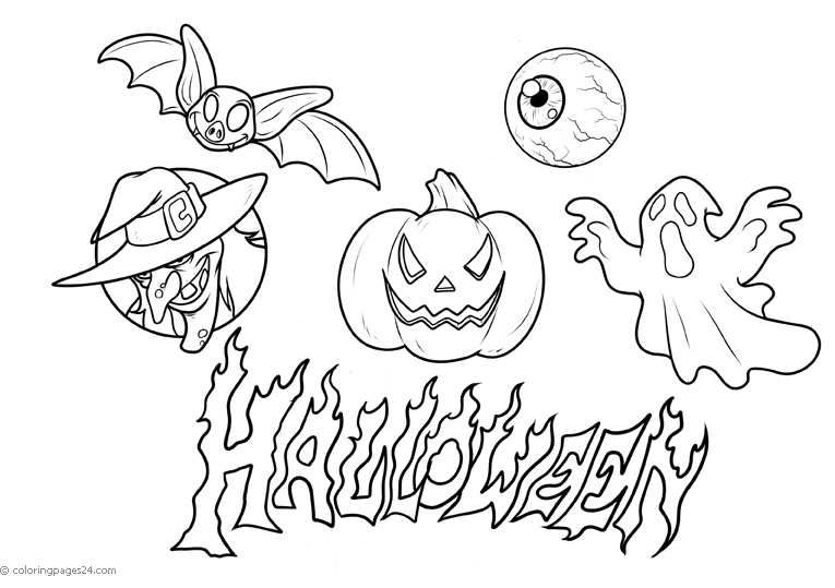 Desene De Halloween De Groaza De Colorat