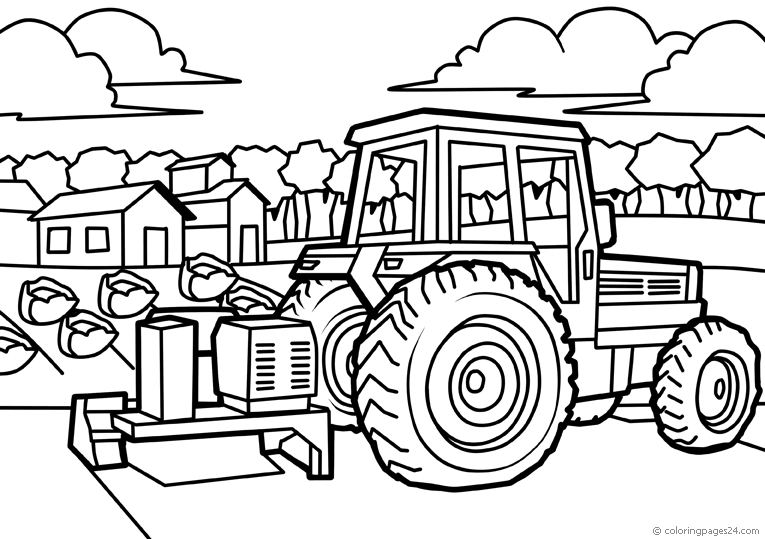 Desene De Colorat Tractor